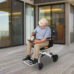 Folding Wheelchair Seniors Portable Travel Transport Wheel Chair 160kg/352.74lb