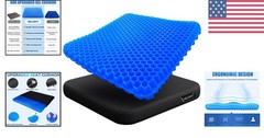 Gel Seat Cushion with Honeycomb Design for Pain Relief – 16.5×14.5in