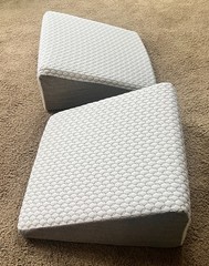 2 Brentwood Home Wedge Pillows 10” – Gray 24x24x10 Medium Firm