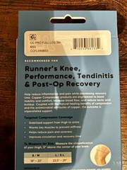 Copper Compression Pro+ Full Leg Compression Sleeve S/M Black Moisture Wicking