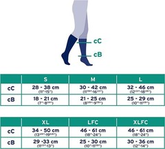Jobst ActiveWear Knee High Socks 20-30 Cool White Small