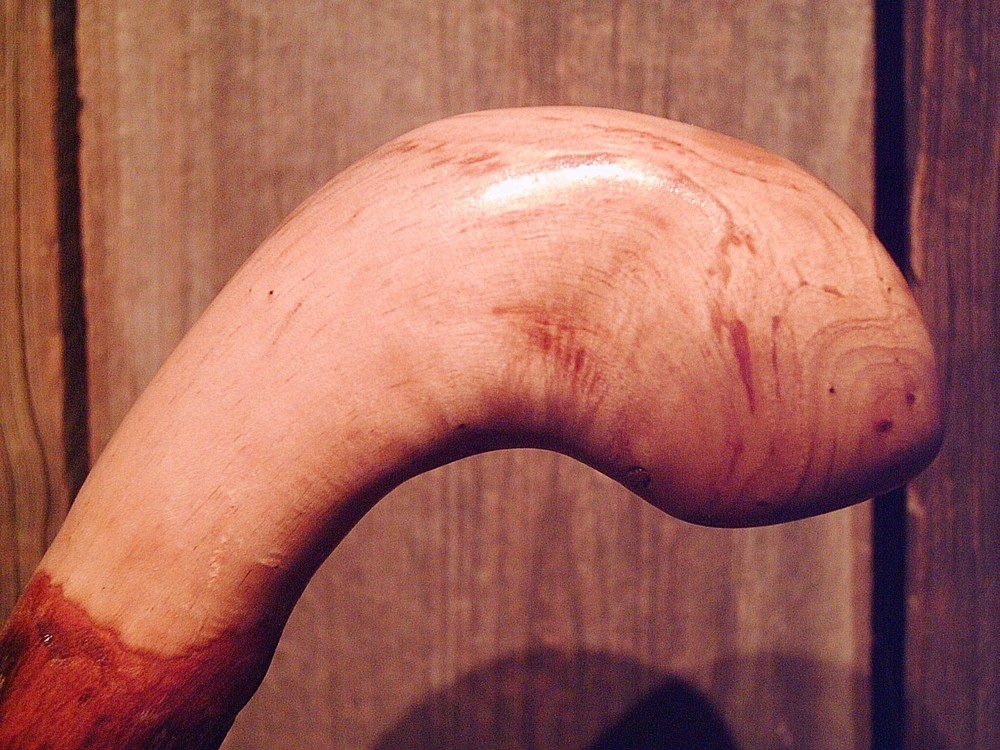 walking stick natural grown ROOT KNOB HANDLE for GOOD sized hands MADE IN USA