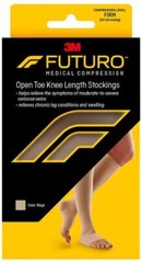 Futuro Therapeutic Open Toe Knee Length Stocking Beige Color Firm Large 1 Pair