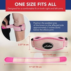 Elbow Strap / Support / Brace for Tennis & Golfer’s Elbow – Left & Right Arms
