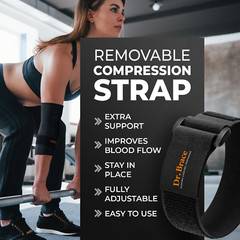 DR. BRACE Elite Elbow Brace with Silicon Pad and Removable Compression Strap
