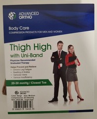 AO Thigh High w/ Band Graduated Compression Stockings 20-30 mmHg – Size Medium