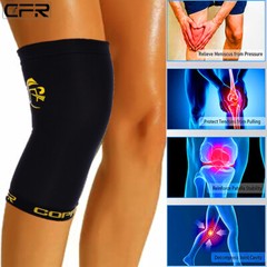 Copper Knee Support Compression Sleeve Brace Sport Joint Pain Relief Arthritis