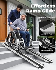 Adjustable Wheelchair Ramp 6FT Telescoping Portable Ramps for Steps Aluminum …