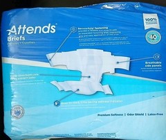 Attends Maximum Absorbency Incontinence Briefs Size L 44-58 in 24 Ct