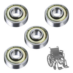 4PCS Rollator Caster Wheel Bearings, Wheelchair Bearings, Universal Wheel