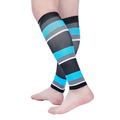 Doc Miller Calf Compression Sleeve 1Pair 20-30mmHg Varicose Vein BLK/BLU/GRY/WHT