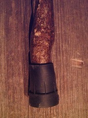 walking stick MOOSE ANTLER TINE handle VINE SPIRALED wood shaft HANDCRAFTED USA