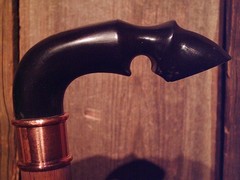 cane Water Buffalo horn handle copper ring tapered hickory shaft MADE IN THE USA