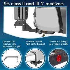Silver Spring Hitch-Mount Mobility Carrier 500 lb +Adjustable Adapter SC500-HA