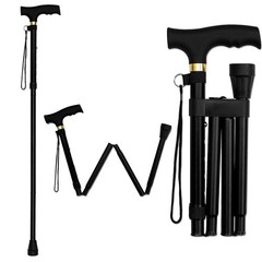 Folding Walking Cane Walking Stick Adjustable Aluminum Collapsible Travel Hiking