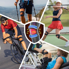 Patellar Tendon Support Strap with Side Stabilizers & Patella Gel Pads, Knee Bra