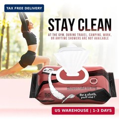 Body Wipes for Adults, Extra Large Wet Wipes, No Rinse Bathing Wipes, Disposable