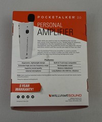 Williams Sound Pocketalker 2.0 Personal Amplifier with Microphone Manual Lanyard