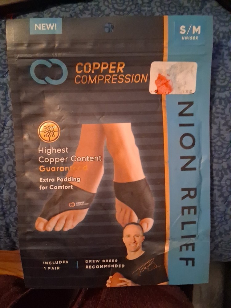 NEW Copper Compression CCBUS/BS3 Copper Infused Small/medium Bunion Cushion