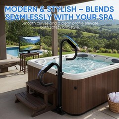 Two Way Hot Tub Handrail 38-62″ Adjustable Height W/ 360° Rotating Dual Handle