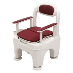 Bedside Toilet Portable Toilet Floor Standing Toilet W/Tissue Box 300kg/661.39lb