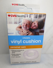 CVS HEALTH INFLATABLE VINYL CUSHION PERSONAL CARE 14.5“ DIAMETER BOXED