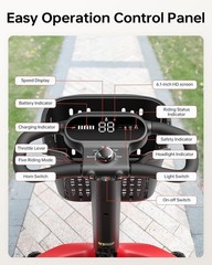 4-Wheel Folding Mobility Scooter Electric Power Wheelchairs Long Range -OPEN BOX