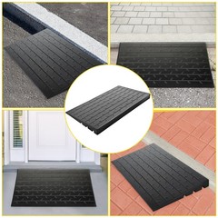 Solid Rubber Threshold Ramp 2.6 Inch Rise 2200LBS with 3 Cord Channels