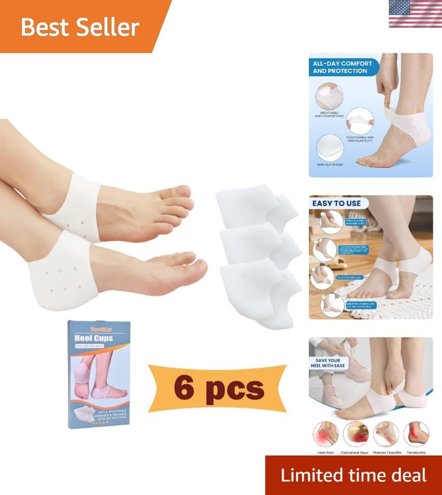 Washable Gel Heel Protectors for Immediate Pain Relief – Great for Daily Use