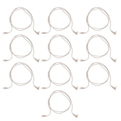 10items 3 Pin Hearing Aid Receiver Cable Portable Wear Resistant PVC Hearing