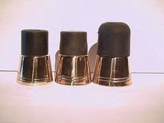 WALKING STICK CANE TIPS POLISHED BRASS WITH RUBBER BOTTOM 10 SIZES TO PICK FROM