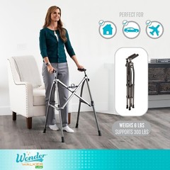 NEW Stander Wonder Walker Lite 4275-CB SHORT HEIGHT Folding Walker in Cobalt Bue
