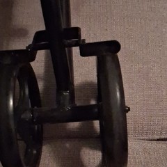 Black 4-Wheel Knee Walker Scooter, Foldable Adjustable Height, Brakes