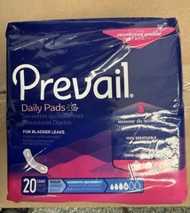 Prevail Daily Pads for Bladder Leak Moderate Absorbency 6 Pack Bundle/120 Pads