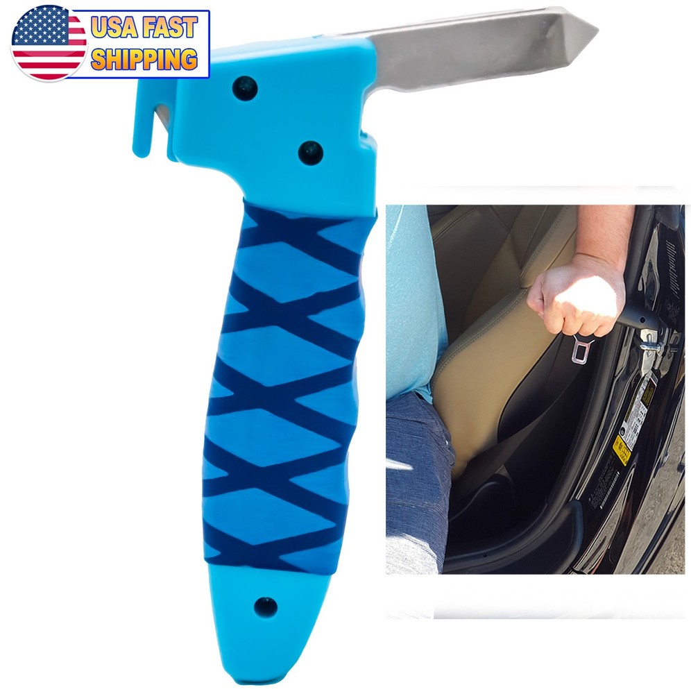 Car Assist Handle Mobility Aid 3-in-1– 350 lb w/ Seat Belt Cutter, Window Break