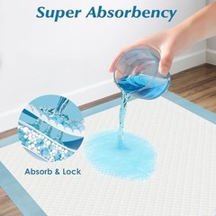Wowflash Super Absorbency Disposable Leakproof Underpads 50 Count 30″ x 36″