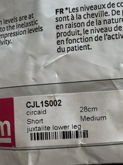 Medi Circaid Juxtalite Lower Leg Compression 28cm Med Short CJL1S002 +Underslv