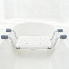 Bathtub Shower Chair, 3 Adj Widths 72-82cm, Anti-Slip, Durable, Elderly, Compact