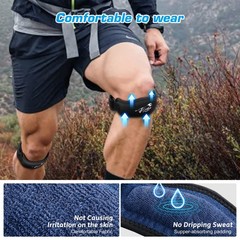 2 PACK Embroidery Patellar Tendon Support Strap with Thickened Pad, Knee Pain…