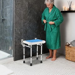 Shower Folding Seat Wall Mount Height-Adjustable Shower Foldable Shower Seat