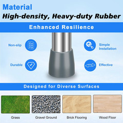 Rubber Walker Tips – Walker Feet Replacement – Walker Leg Caps – Heavy Duty Acce