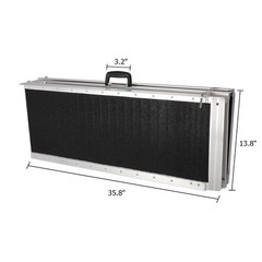 6ft Aluminum Multi-Folding Wheelchair Ramp Portable Non-Slip for Home Steps