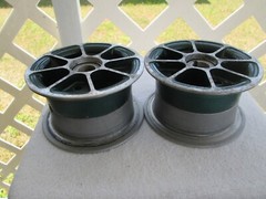 Pair of Rear Wheel Wheel Rims (painted green) #5306