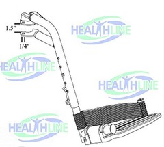 Wheelchair Swingaway Legrest Aluminum Footplates & Heel Loops (Pair) (Black)