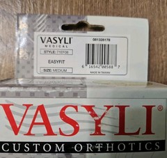 VASYLI Custom Easyfit Orthotics, Size MEDIUM – Density Medium – 71EF08 – NEW!