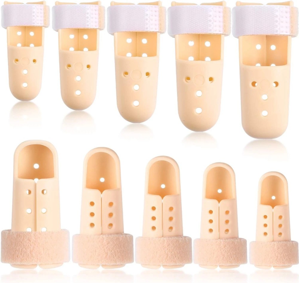 10 Pcs Mallet Finger Splint Thumb Splint, 5 Sizes Finger Support Brace Stabilize