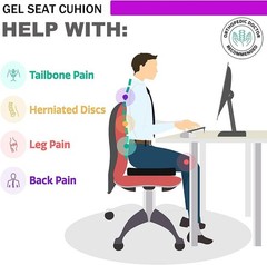 Double Thick Gel Seat Cushion – Egg Shape, Non-Slip Breathable, Comfort