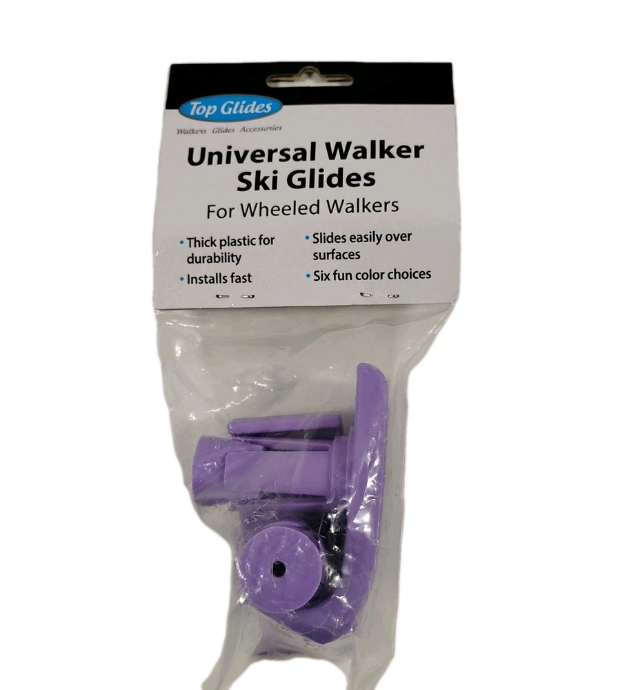 Purple Walker Ski Glides Universal 1 Pair Fits 7/8 – 1″ Shaft Brand New Sealed