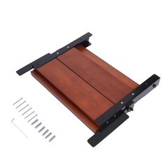 YSLRSM Folding Shower Seat Wall Mounted 20in with Back Arms 400lb Capacity Teak