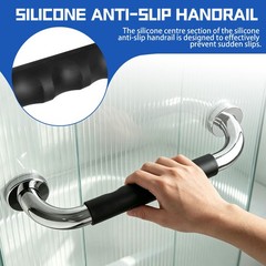 2PCS Stainless Steel Grab Bar Bathroom Safety Handicap Shower Tub Handle Support